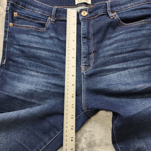 Nicole Miller Jeans Womens 14 Blue Dark Wash SoHo High Rise Ankle Skinny Stretch - Picture 11 of 14